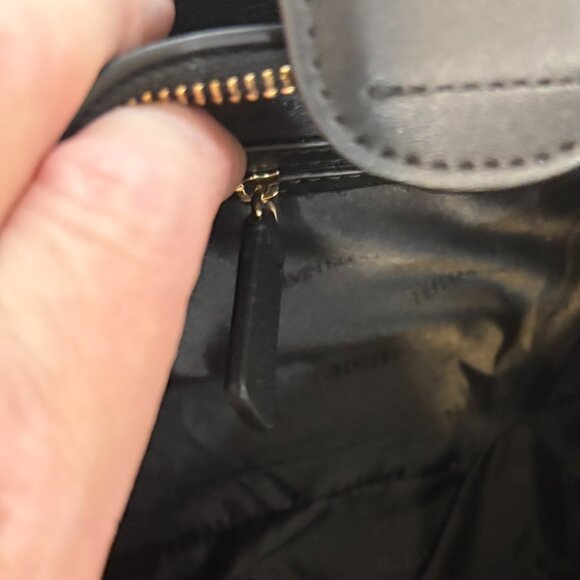 Brand New wight Tags Calvin Klein Shelly Black Pebbled Leather Purse Satchel - Picture 7 of 8